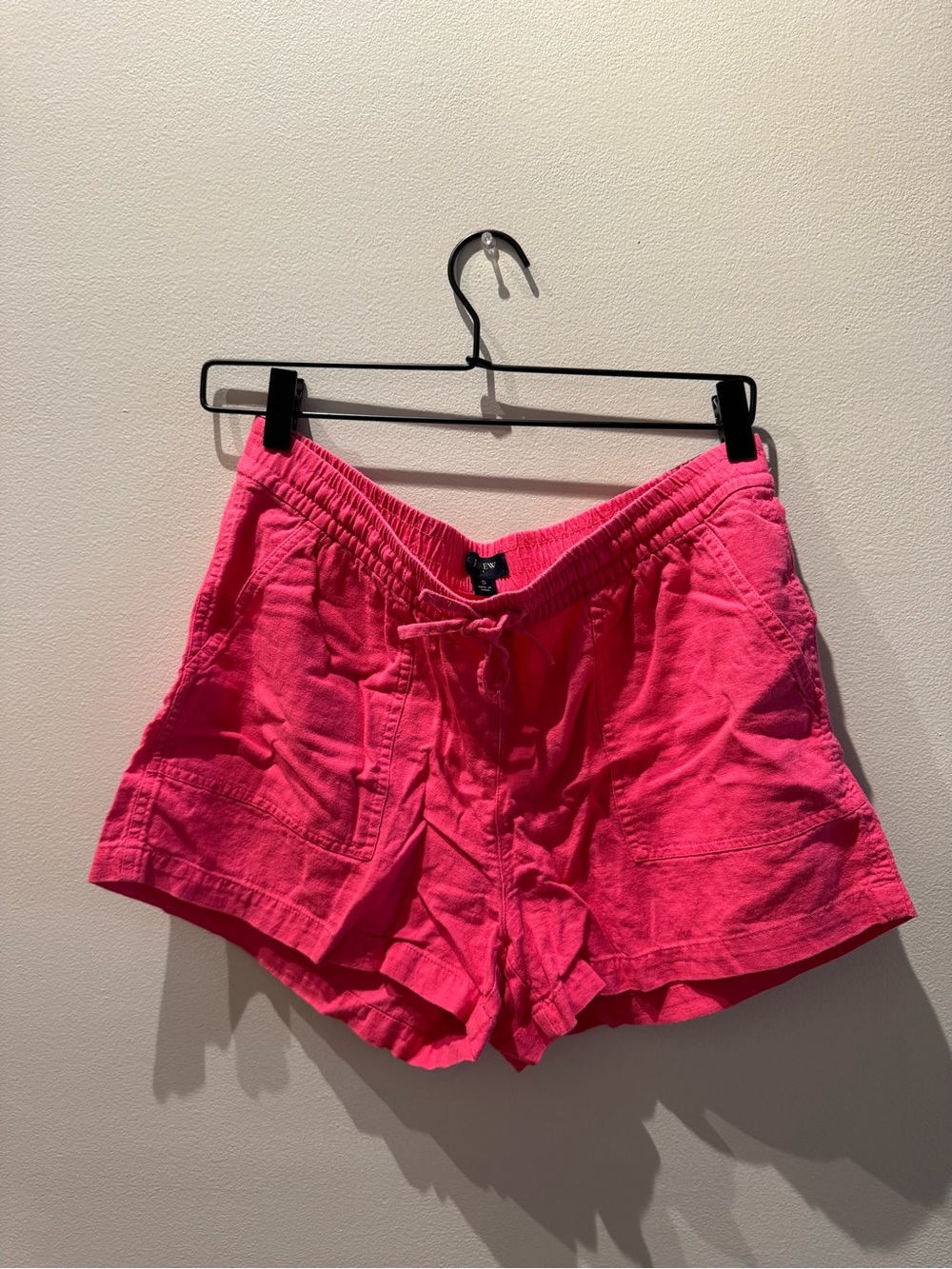 J.Crew Linen Tie-Waist Shorts - Vibrant Summer Pink